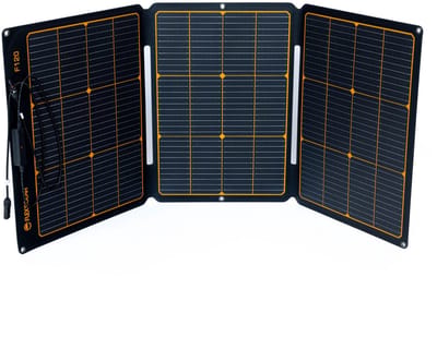 FlexSolar® F120 Zonnepaneel - Draagbaar - Opvouwbaar - 120W - IP68 - Geschikt voor Kamperen, Outdoor, Reizen en Noodgevallen - Met Opbergtas - Zwart