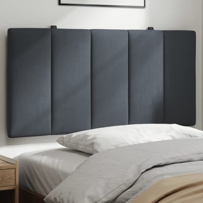 vidaXL Hoofdbordkussen "Hanko" Donkergrijs 100 cm Fluweel
