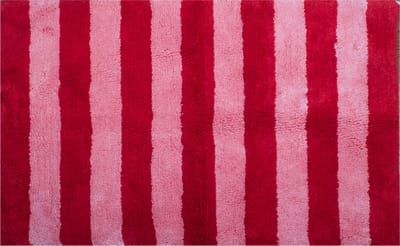 Kitsch Kitchen badmat gestreept roze/rood