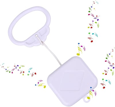 Mini Musical Movement - Music Box - Sew-In Play voor Haak speelgoed - 5 x 4.2 x 3 cm - Wit