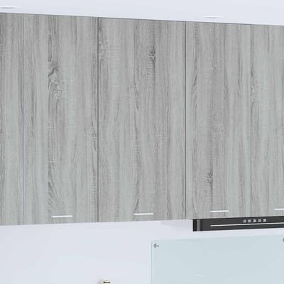 vidaXL - Hangkast - Grijs - Sonoma - en - Wit - 50 - x - 31 - x - 100 - cm - Bewerkt - hout
