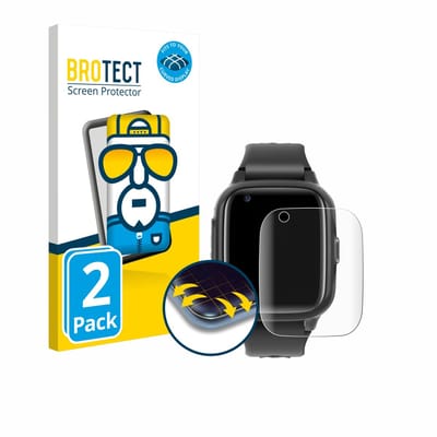 BROTECT - Screenprotector voor Krostming Kids Smartwatch GPS 4G - Folie Beschermfolie transparant volledig dekking - 2 Stuks