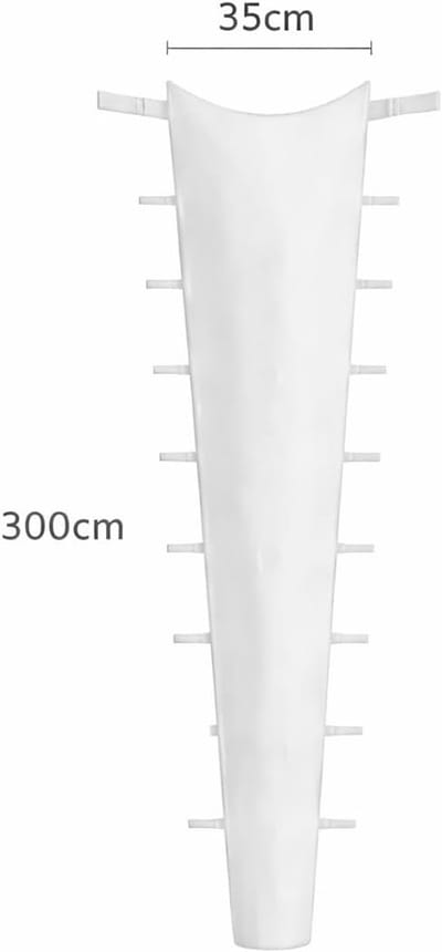 Partytent Regengoot - Waterdichte Koppelgoot - Tent Verbinding - Met Bevestigingsflappen - 300 cm Lengte - Wit