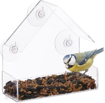 Vogelvoederhuisje - set van 10 - raam - 3 zuignappen