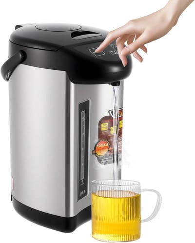 Warmwaterdispenser - Elektrische waterkoker - Direct heet water - Constante temperatuur - 4 liter inhoud - Zwart
