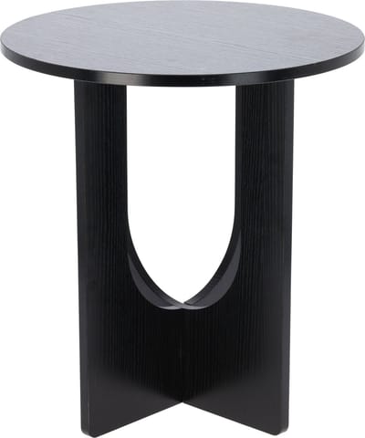 In & Out Deco plantentafel - Bijzettafel - Rond - Hout kleur zwart - Hoog 42 cm
