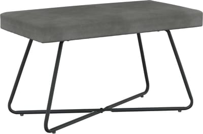 vidaXL - Bank - Donkergrijs - 80 - x - 40 - x - 45 - cm - fluweel