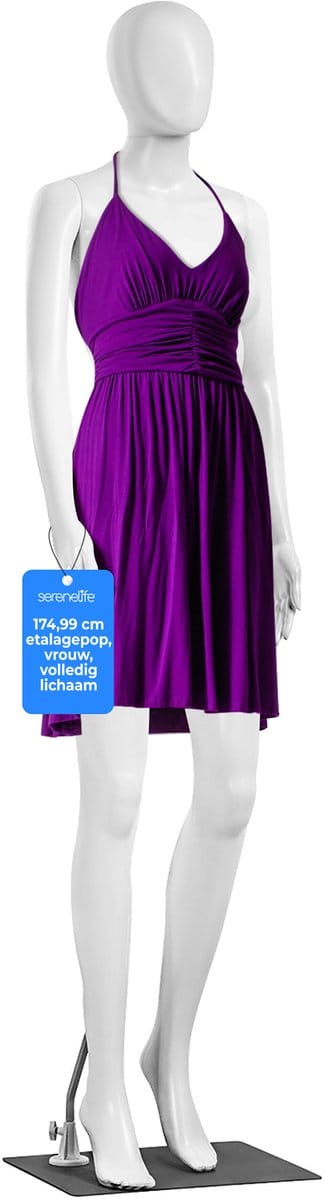 SereneLife Vrouwelijke Mannequin - Verstelbaar 175 cm - Afneembare Volledige Lichaam - Wit