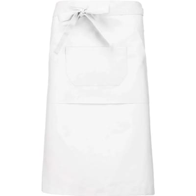 Schort/Tuniek/Werkblouse Unisex One Size Kariban White 65% Polyester, 35% Katoen
