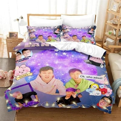 3D Cartoon Foxy Boxy Lanky-box Beddengoed Set Dekbedovertrek Slaapkamer Dekbedovertrekken Eenpersoons Tweepersoons Kingsize Dekbedovertrek Thuis 2/3 STUKS EU single(135x200cm)