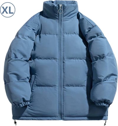 Nivard Winterjas Voor Dames - Faux Fur Bontkraag - Parka - Jas - Winter - Volwassen - Blauw - Maat XL