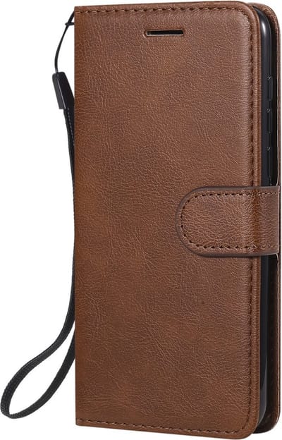 Coverup Hoesje - Geschikt voor Huawei Y5P Hoesje - Coverup Book Case - Bruin