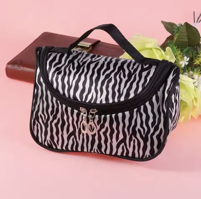 CHPN - Make-Up Tasje - Make-uptasje met spiegel - Toilettas - Zebraprint - Cosmeticatas - Beautycase 0 Tas Opberg-Etui - Etui voor toiletartikelen