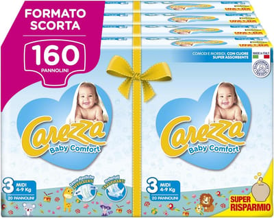 Comfortabele Midi Luiers Maat 3 voor Baby's (4-9 kg) - 160 Stuks