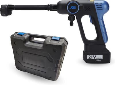 JGS Draadloze Hogedrukreiniger met Upgrade 4000mAh Accu - Inclusief Accessoires - Ideaal voor Auto’s en Meer - Handige Koffer