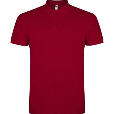 Roly Heren Ster Poloshirt (Granaatrood)