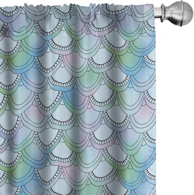 ABAKUHAUS visschubben – Gordijnen – 2x75x245 cm – Meerkleurig