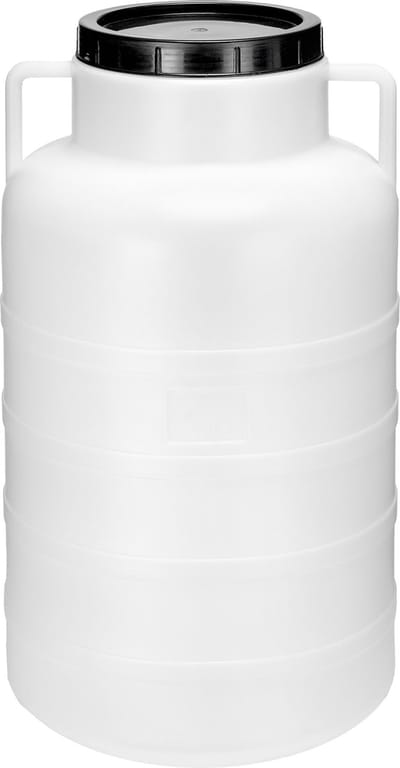 Garronda Regenton 60L kunststof vat levensmiddelcontainer van HDPE voor huis en tuin - GD-0078 Wit