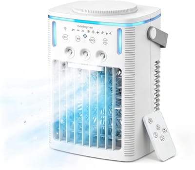 Persoonlijke Airco - Mini Ventilator - Persoonlijke Koeling - Nevel Technologie - 1000ml Tank - Wit
