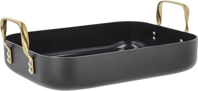 HOLM Brasserie Braadslede met keramische antiaanbaklaag 34 x 26 x 8 cm Zwart