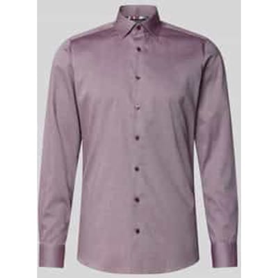 Slim fit zakelijk overhemd met kentkraag