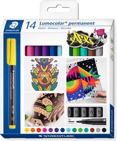 STAEDTLER Lumocolor permanent pen M 317 - set met 14 kleuren