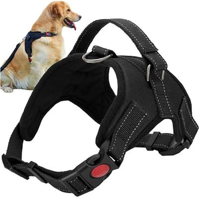 Actie4you® - Hondentuigje- Anti trek tuig - Honden harnas – Reflecterend – Zwart - Maat Large