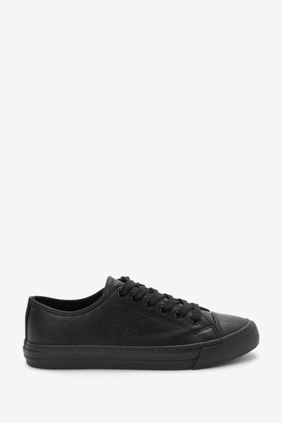 Next - Dames - Patent baseballschoenen met extra brede pasvorm - Zwart