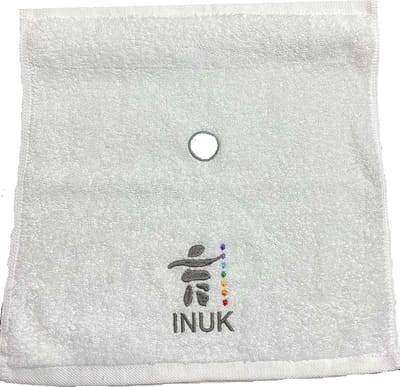 Inuk - Oorkaars bescherm handdoekje 2x - Doek met gat erin voor oorkaarsbehandelingen - Haarbescherming - 35cm vierkant - Geeft geborgenheid en rust