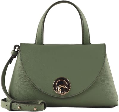COCCINELLE Leren schoudertas Nikla Handbag Double Grainy Leather Greenery / Rosette mintgroen