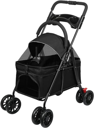 Hondenbuggy Opvouwbaar - Dierenwagen Transport - Reizen met Huisdier - Waterdicht Oxford Materiaal - 97 x 49 x 69 cm