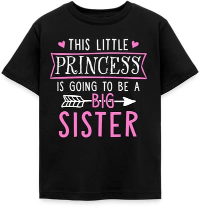 This Princess Is Going To Be A Big Sister Hartjes T-Shirt Kinderen