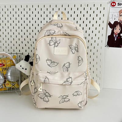 Sac à dos papillon style ins japonais pour femmes, collégiennes, sac d'école, grande capacité, sac à dos de voyage léger Single pack