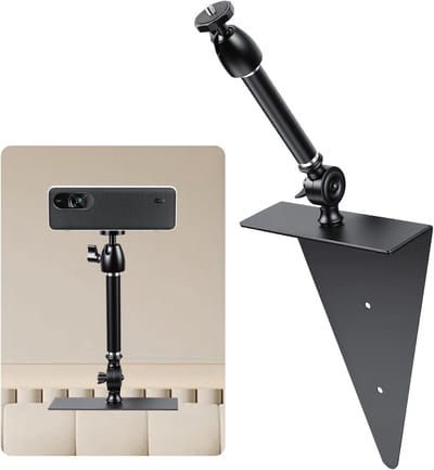 Verstelbare Projector Beugel voor Bed en Bank, 20 cm, Verbeterde Versteviging, Geschikt voor de meeste Projectoren, Inclusief Verborgen Ontwerp