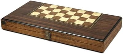 Backgammon Set - Tafelspel - Strategisch Spel - Walnoothouten Inleg - 20 Inch - Walnoot