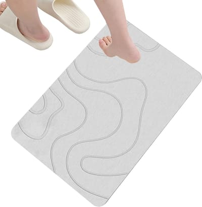 KZQ Antislip Badkamermat Snel Drogend 40x60 cm, Wasbaar Super Absorberend Vloerkleed Voor Toilet Douche en Entree, Geschikt Voor Binnenhuisdecoratie in Woonkamer Keuken of Hal
