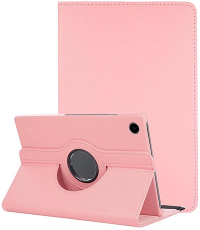 Hoesje - Geschikt voor Samsung Galaxy Tab A9 - 360 Graden Draaibare Hard Cover Case - Tablet Hoes Draaibaar - Lichtroze
