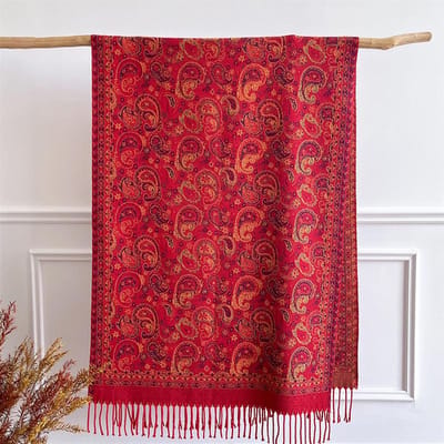 Winter Sjaal Voor Vrouwen Paisley Bloemen Kasjmier Warm Jacquard Pashmina Deken Wraps Vrouwelijke Dikke Bufanda Sjaal Poncho Echarpe 65x180CM brown