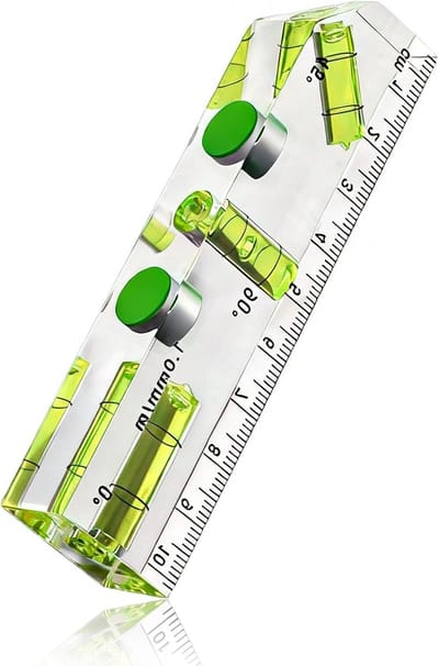 SnelShoppen - Mini Waterpas Magnetisch 102x25x15mm - Transparante Acrylaat Waterpas met 3 Draakjes voor Nauwkeurige Metingen - Ideaal voor Klussen en