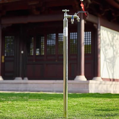Vrijstaande Tuinwaterkolom - Buiten Kraan - Tuin Watering - Antivries Roestvrij Staal - 120cm