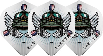 L-Style Champagne Flight EZ L1 Leonard Gates V3 White - Dart Flights