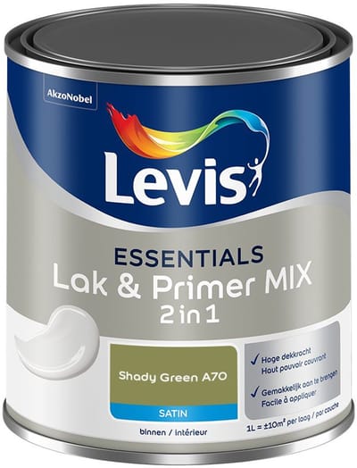 Levis - Essentials Lak & Primer Mix - Shady Green A70 - Mengverf - 1 L