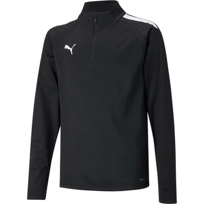 PUMA teamLIGA 1/4 Zip Top Jr Unisex sportshirt - Puma Black-Puma White