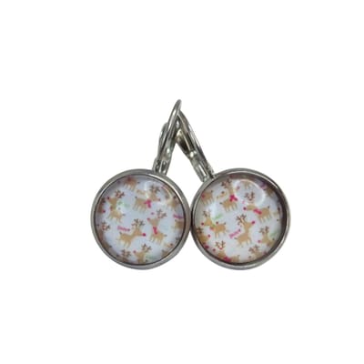 2 Love it Rendieren - Oorbellen - Stainless steel - Lengte 2,5 cm - Doorsnee 12 mm