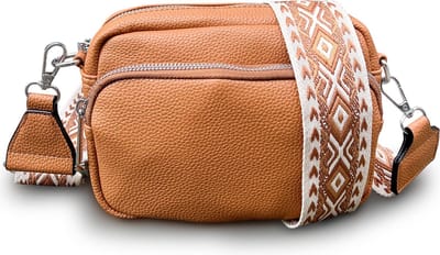 THL Design Kleine Dames Schoudertas - Telefoontasje - Crossbody Tas - Bag Strap - Bruin