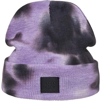 Urban Classics Tie Dye Beanie Beanie grijs-paars - Katoen - Basics