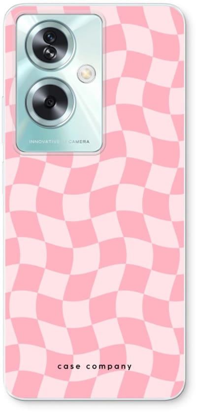 Case Company® - Hoesje geschikt voor Oppo A79 hoesje - Grid Roos - Soft Cover Telefoonhoesje - Bescherming aan alle Kanten en Schermrand