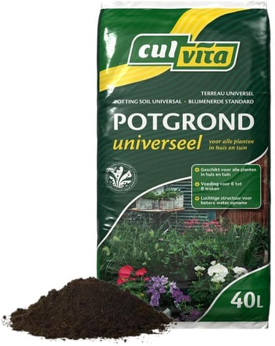 Culvita Universele Potgrond Inclusief 2 Maanden Plantenvoeding - Universele Potgrond Voor Kamerplanten En Buitenplanten
