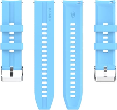 Siliconen bandje - geschikt voor Huawei Watch GT Runner 2 / GT 2(e) 46 mm / GT 3 / 4 / 5 (Pro) 46 mm / Watch 3 (Pro) / Watch 4 (Pro) / GT 6 (PRO) 46mm - lichtblauw