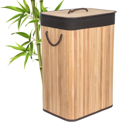 Wasmand - Kledingmand - Kleding Opbergen - Wasbare Binnenvoering - 72 liter - Bruin